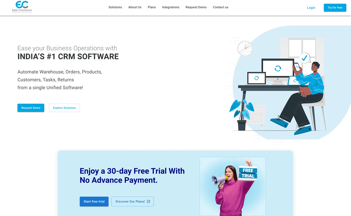 Ease Commerce - Ease your Business Operations with INDIA’S #1 CRM SOFTWARE